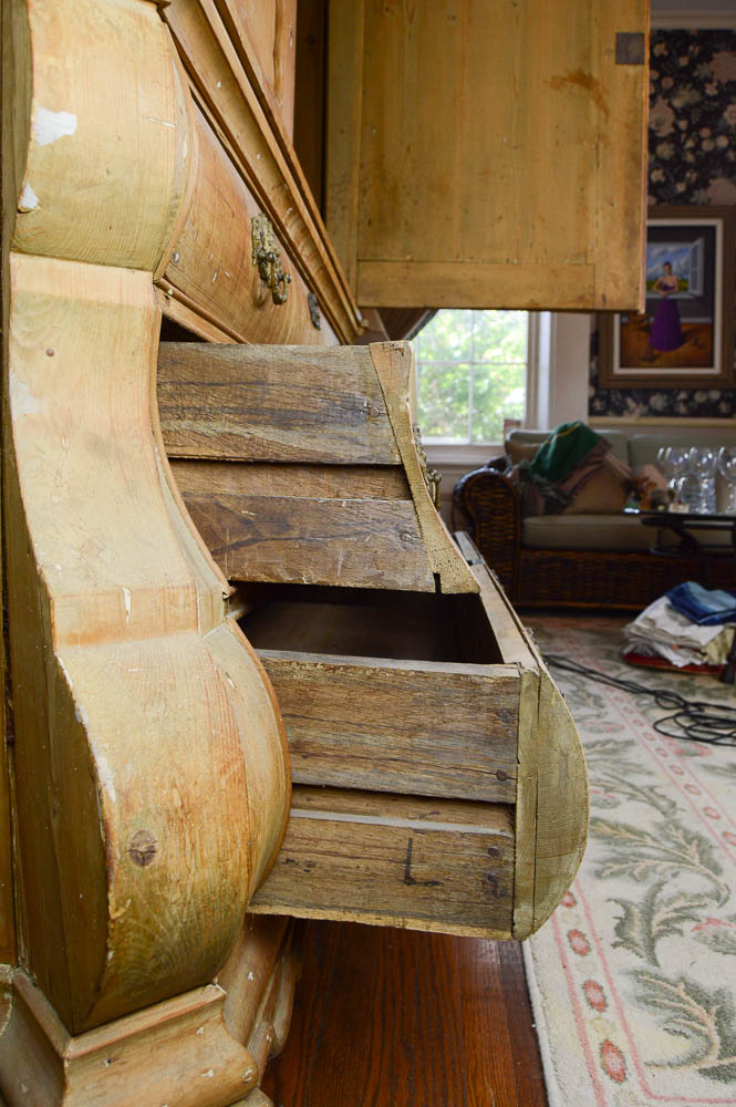 Antique Dutch Pine Cabinet Wet Bar