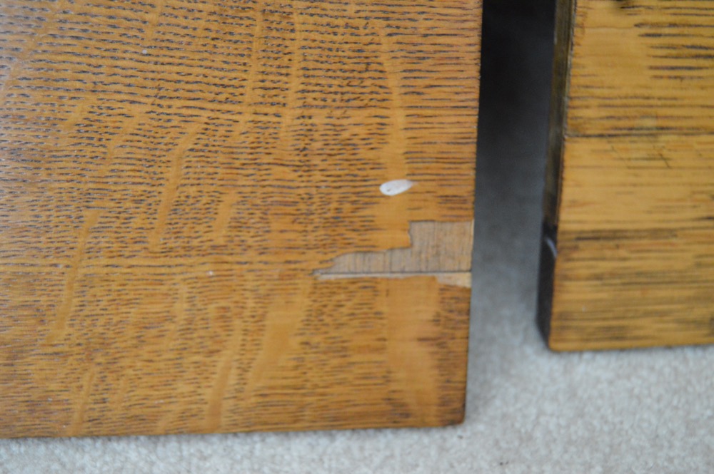 Antique Tiger Oak Buffet with Mirror