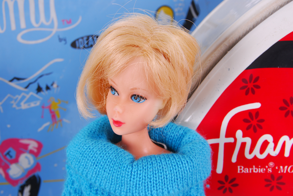 1960's Francie and Casie Dolls with Original Clothing and Cases