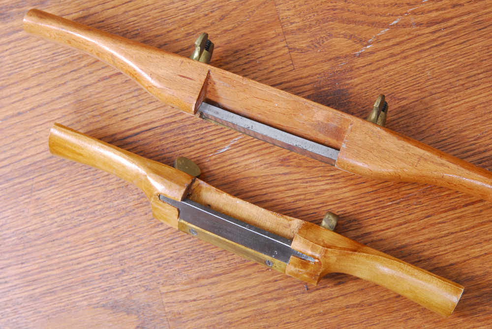 Wood Chest with Antique Drafting Tools