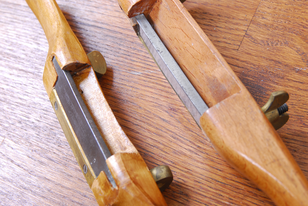 Wood Chest with Antique Drafting Tools