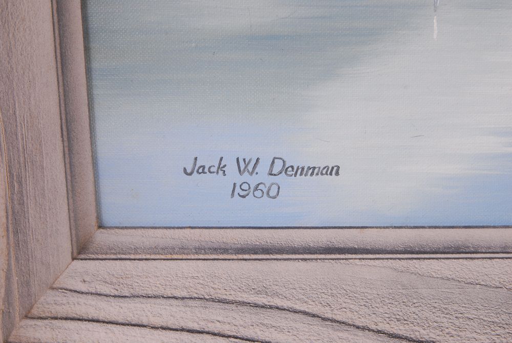 Jack W. Denman Framed Original Oil Painting