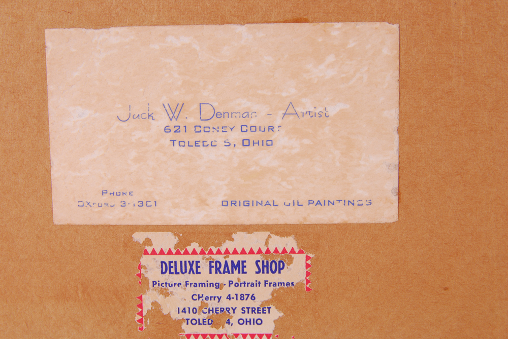 Jack W. Denman Framed Original Oil Painting