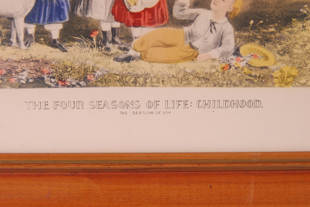 Reproduction of Currier & Ives Hand Tinted Lithograph