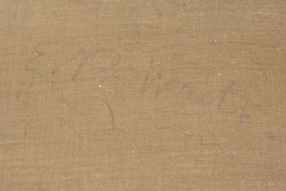 Emily B. Waite Portrait of a Woman in White Dress Unstretched Oil on Canvas