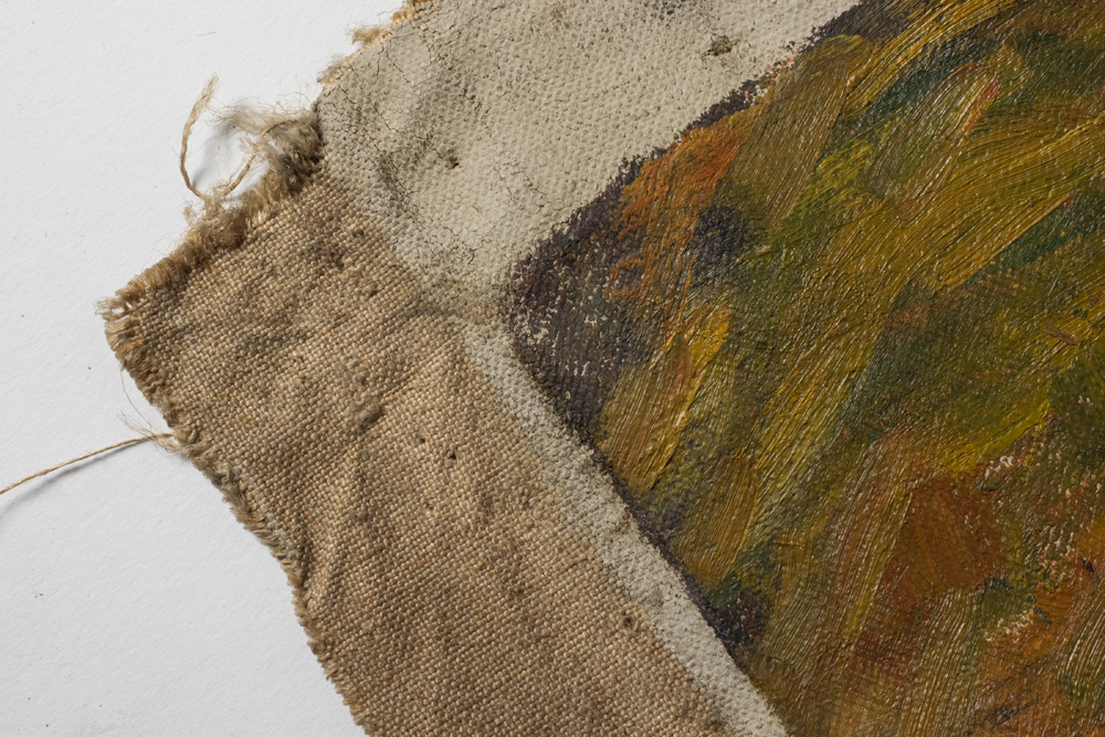 Emily B. Waite Portrait of a Woman in Pink Sweater Unstretched Oil on Canvas