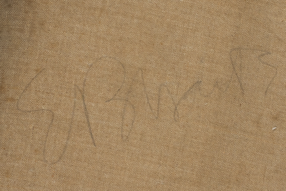 Emily B. Waite Portrait of a Woman in Pink Sweater Unstretched Oil on Canvas