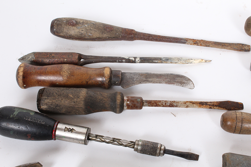 Vintage E-Z Toter Toolbox with Vintage Tools