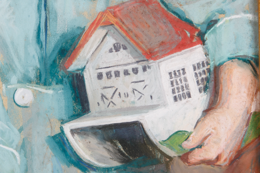 Emily B. Waite Portrait of Children Pastel on Board