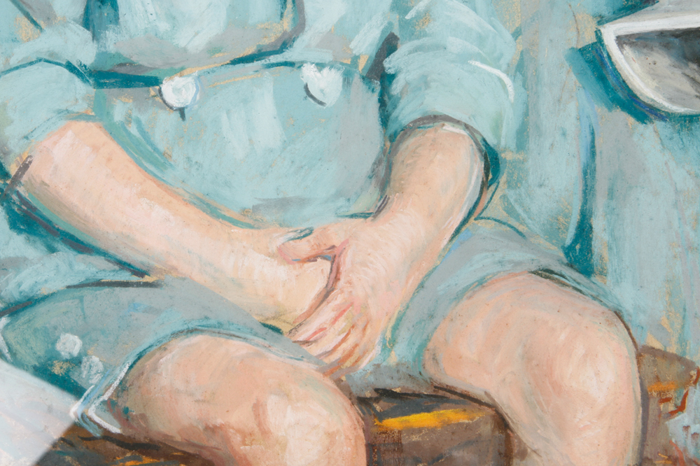 Emily B. Waite Portrait of Children Pastel on Board