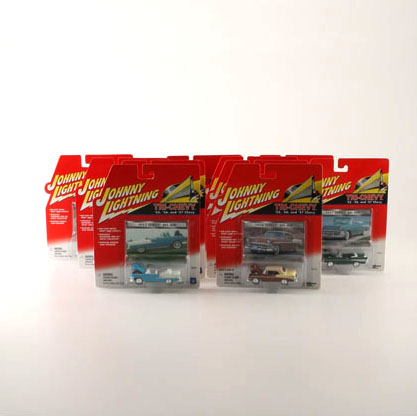 Selection of Johnny Lightning Mid 1950s Chevrolet Bel Air Die-Cast Toys