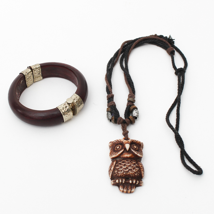 Wood Toned Fashion Jewelry