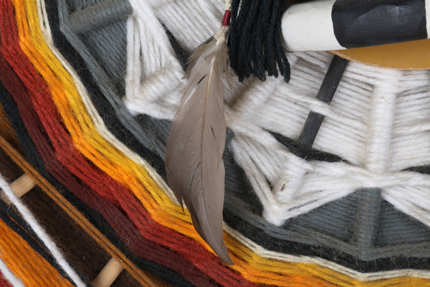 1975 Anselm Davis Jr. Fiber Wall Sculpture "Hopi Oger Kachina"