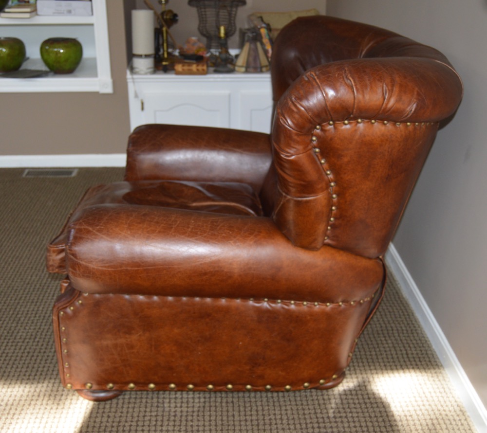 Wingback Leather Recliner from Restoration Hardware