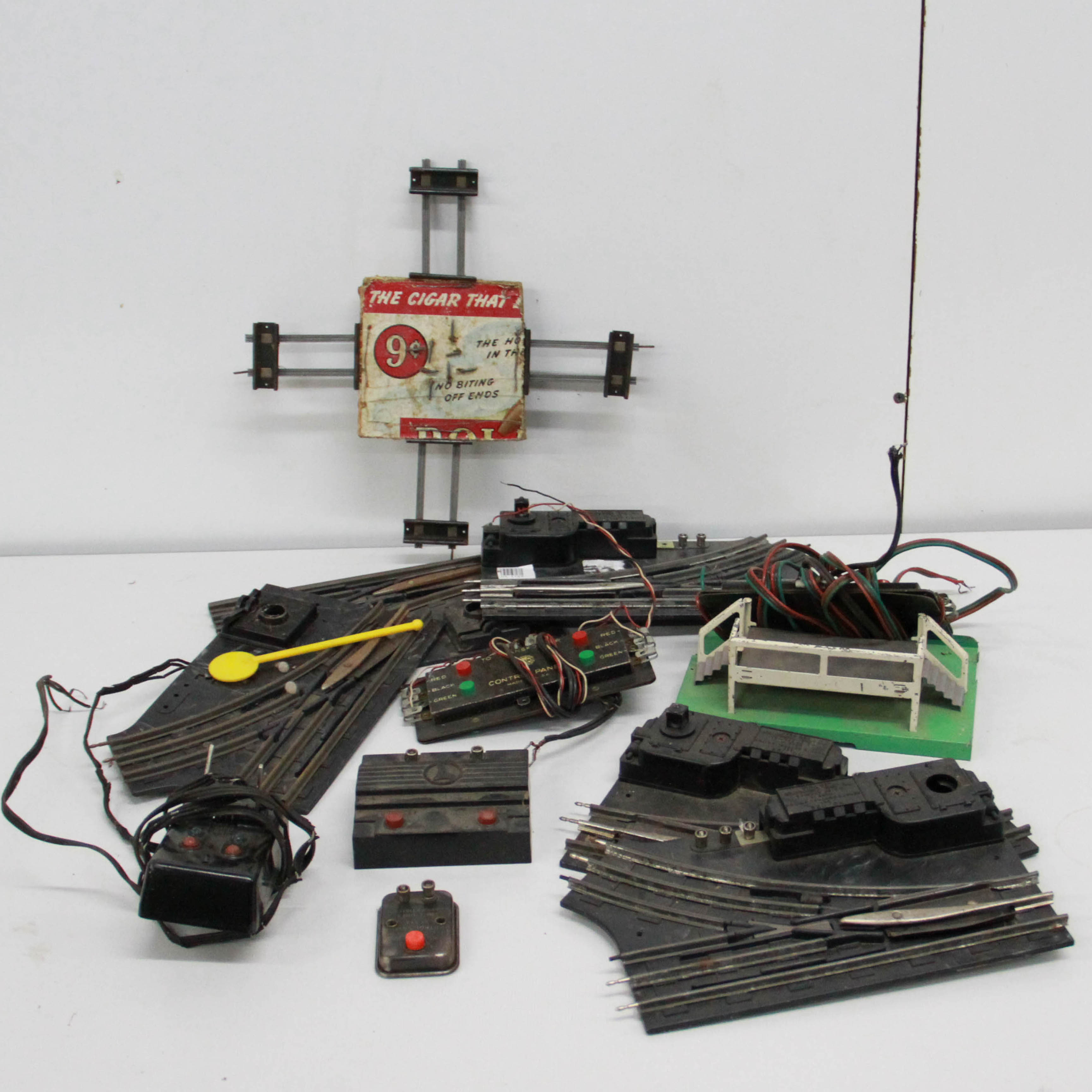 Assortment of Vintage Lionel Train Switches and Parts