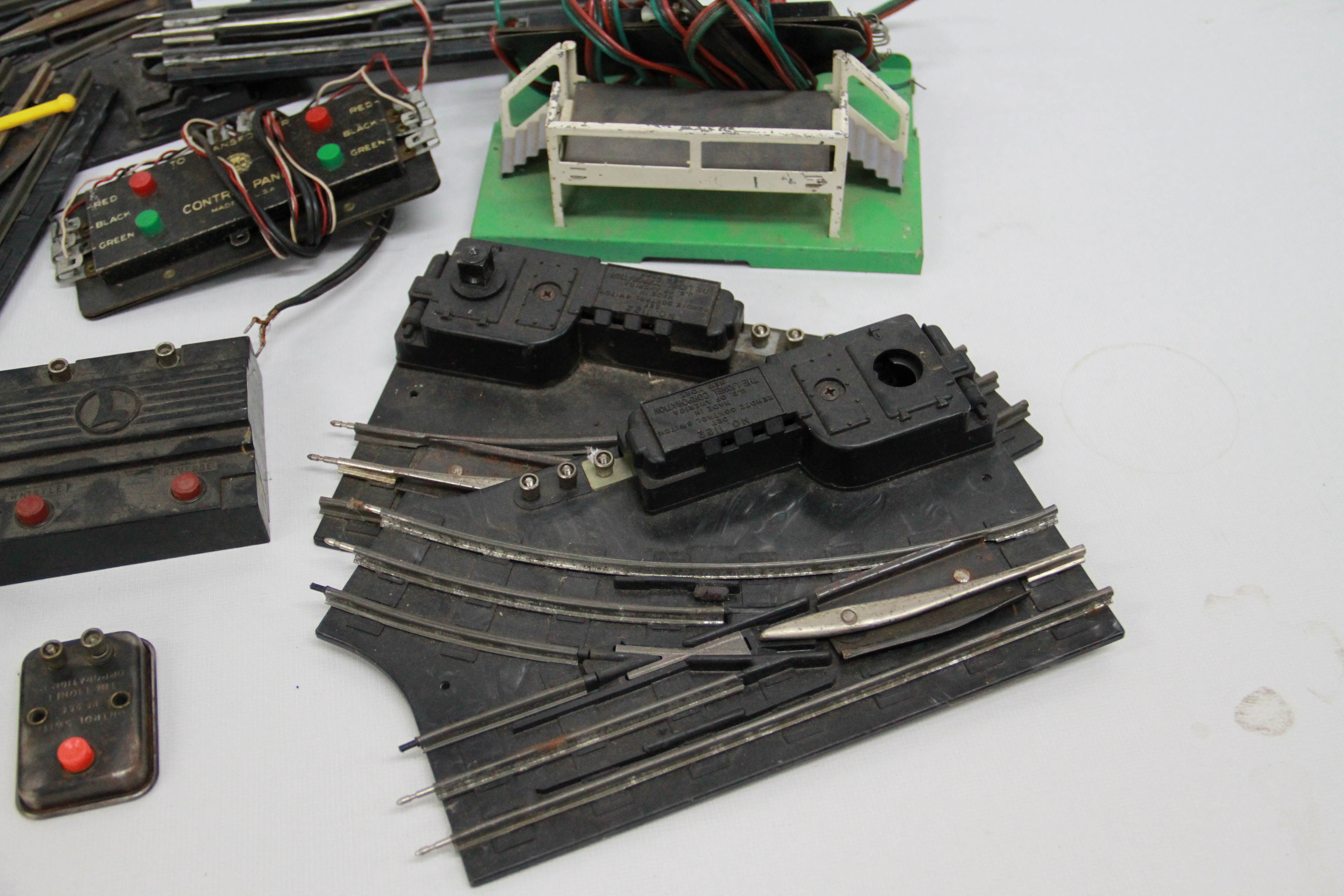 Assortment of Vintage Lionel Train Switches and Parts