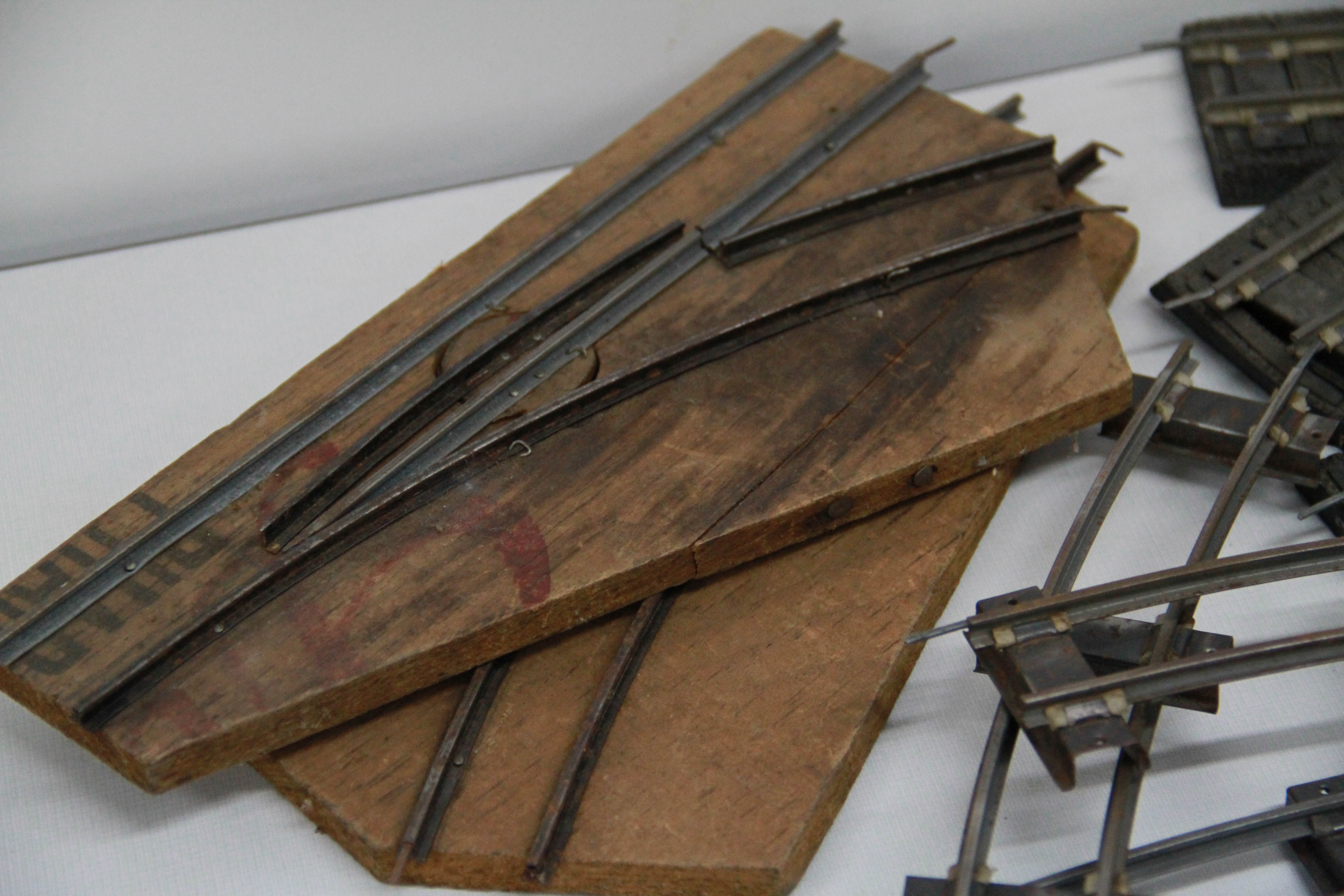 Assortment of Vintage O Gauge Straight and Curved Train Track
