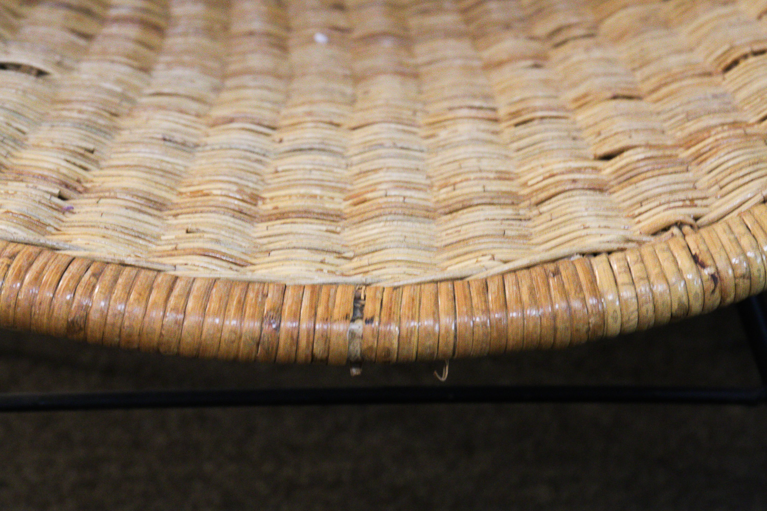 Vintage Rattan Saucer Chair