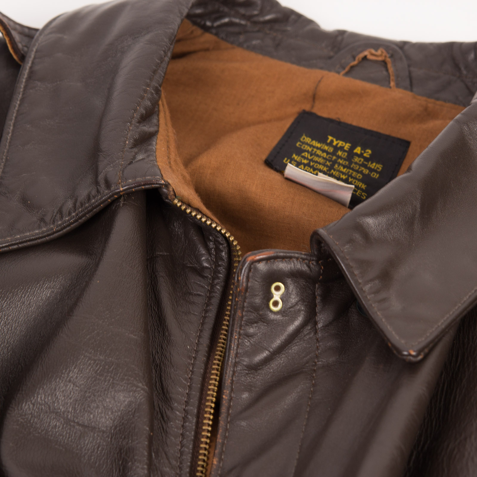 Avirex Limited Type A-2 Size Large Lambskin Leather Flight Jacket