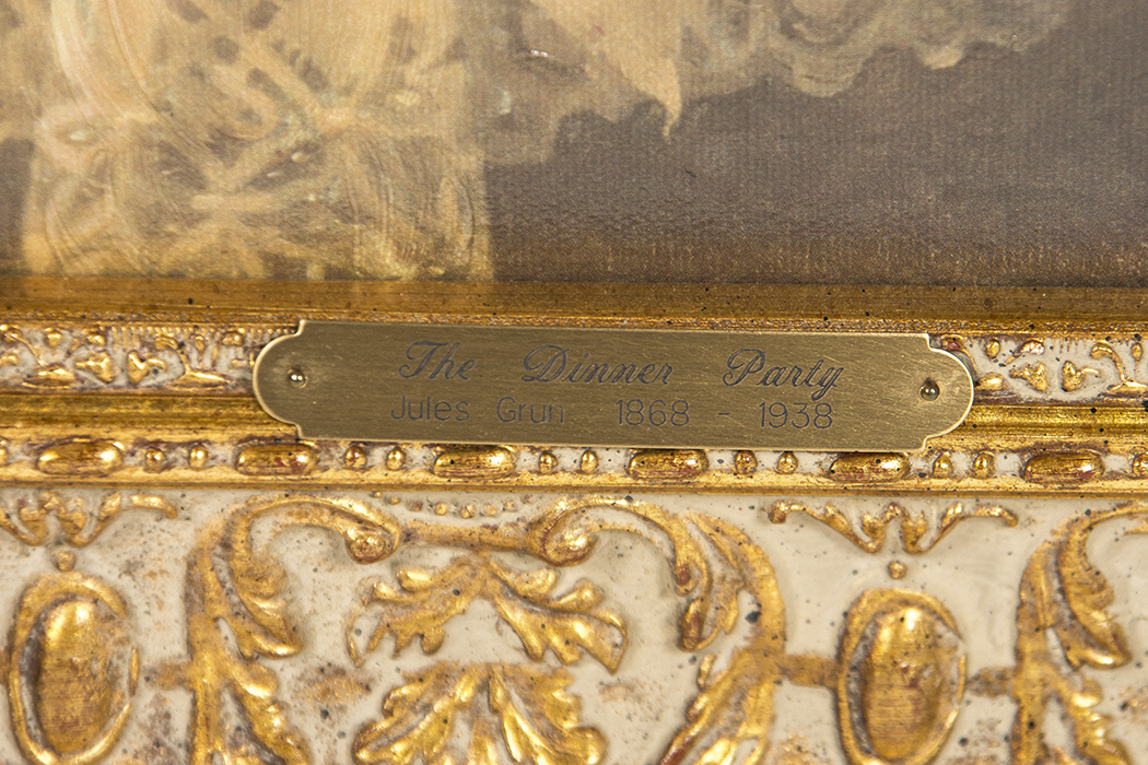 Print On Canvas "The Dinner Party" After Jules-Alexandre Grün