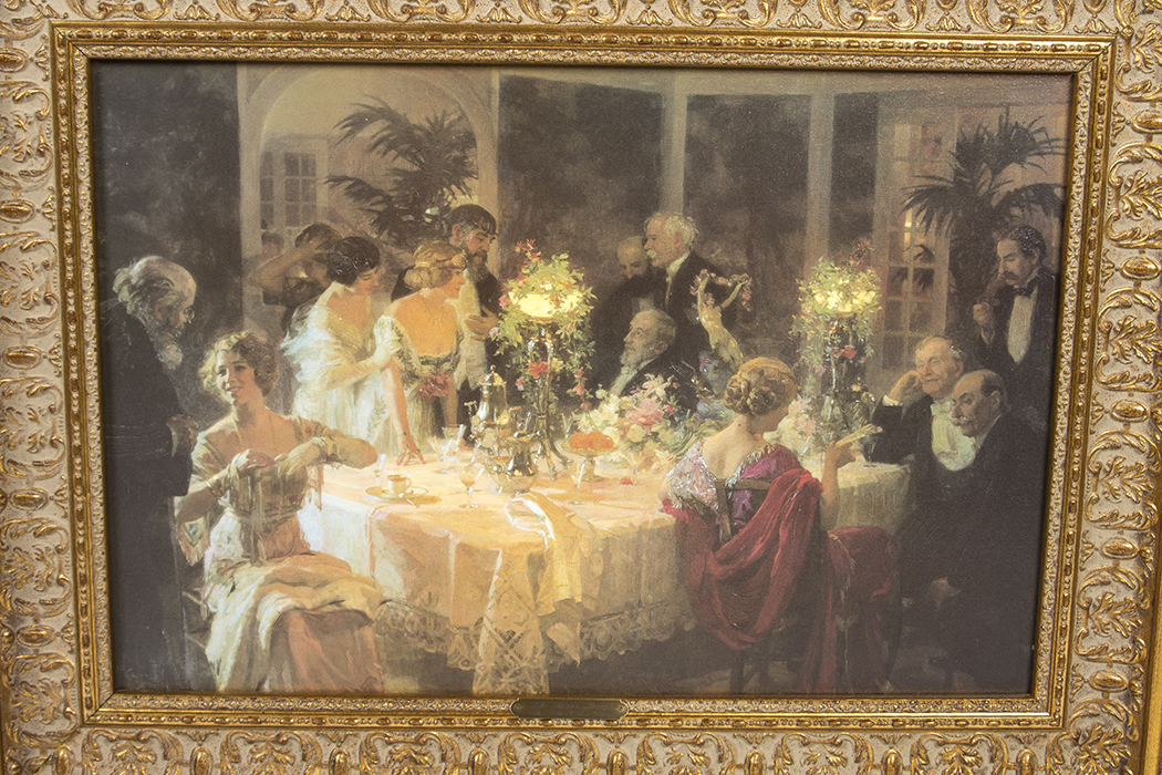 Print On Canvas "The Dinner Party" After Jules-Alexandre Grün