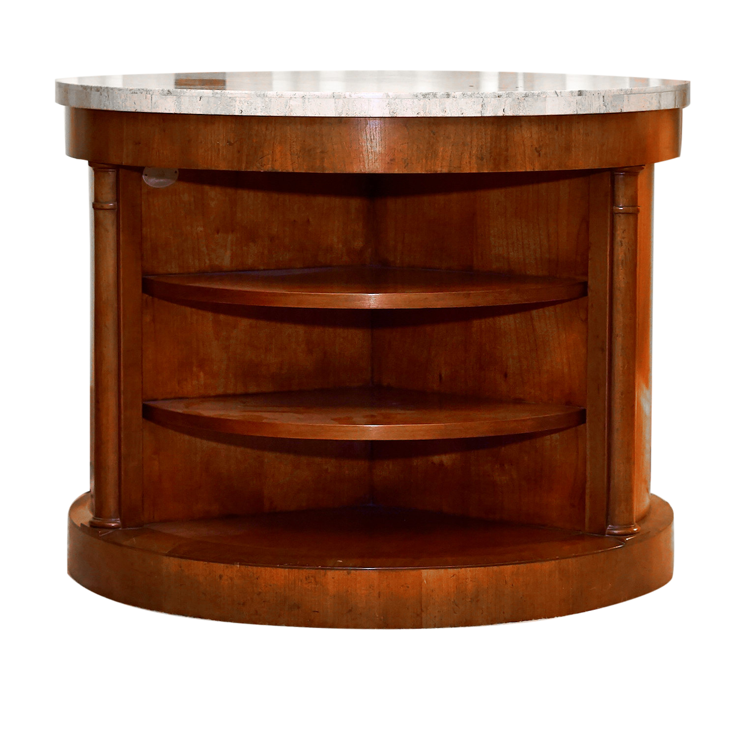 Baker Furniture Round Stone Top Side Table