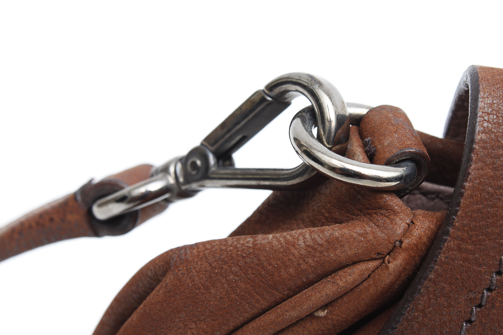 Prada Vintage Rhinestone and Brown Suede Purse