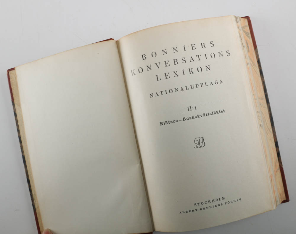 Swedish "Bonniers Lexikon Nationalupplaga"