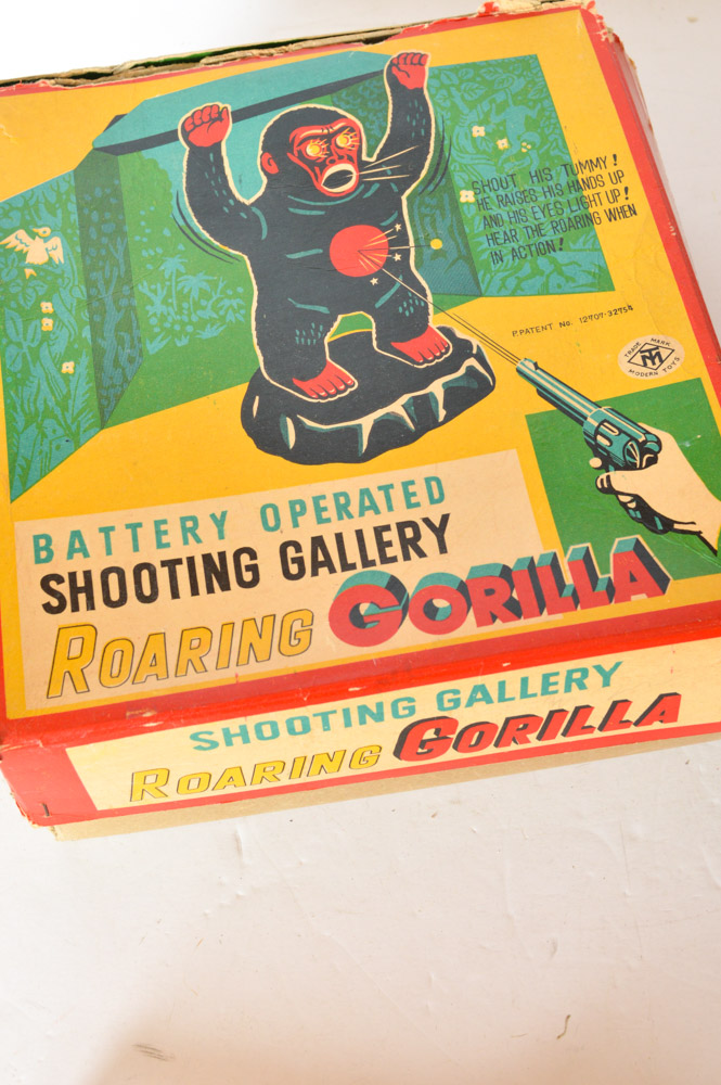 Vintage Roaring Gorilla Battery Operated Shooting Gallery