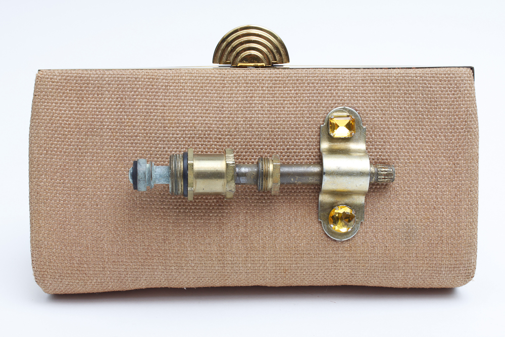 Steampunk Couture Clutch by Designer Pam McMahon