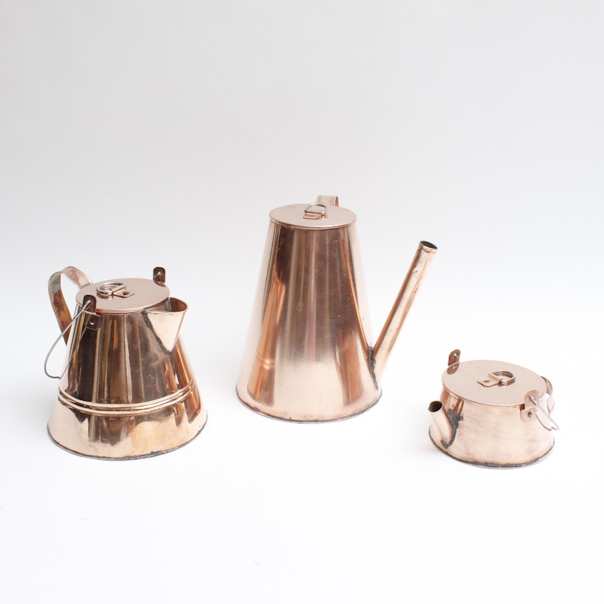 Vintage Copper Tea Pot Collection