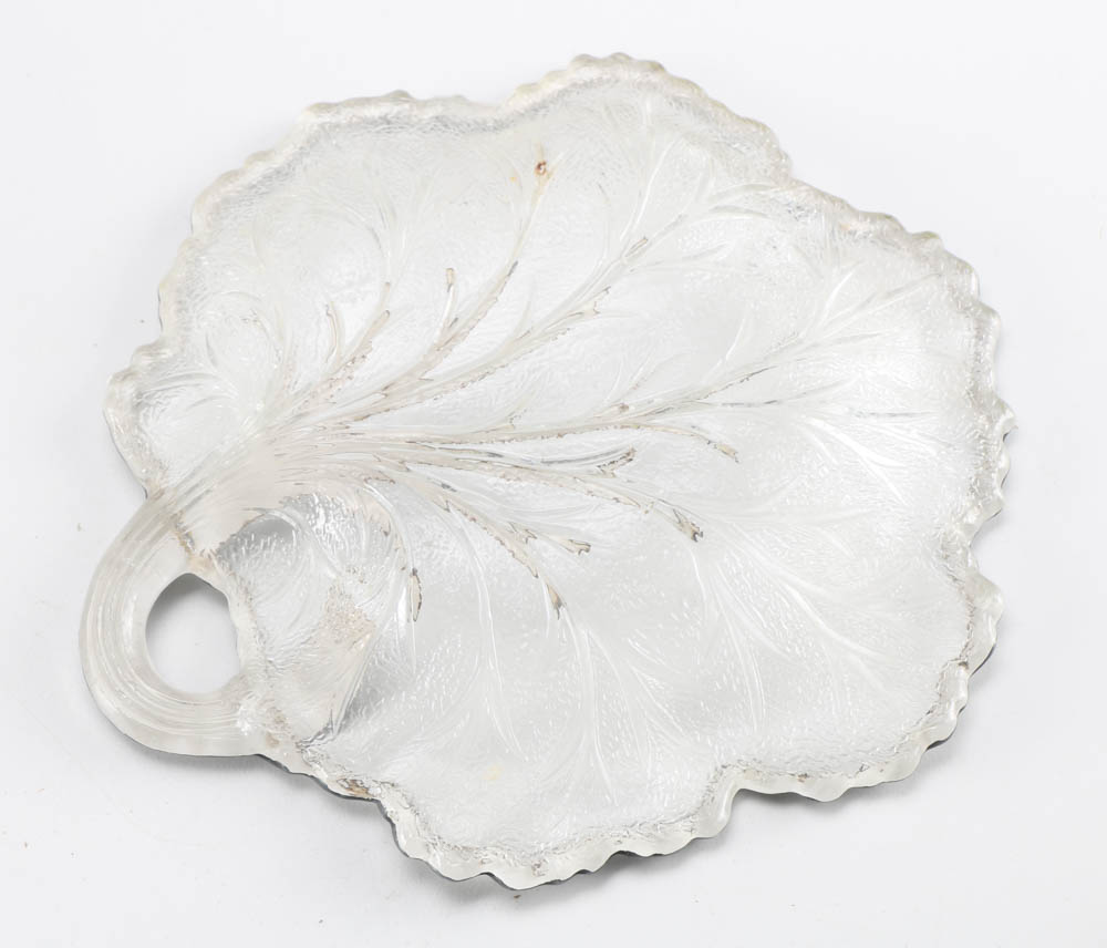 Antique Silver Overlay Glass Decor Collection