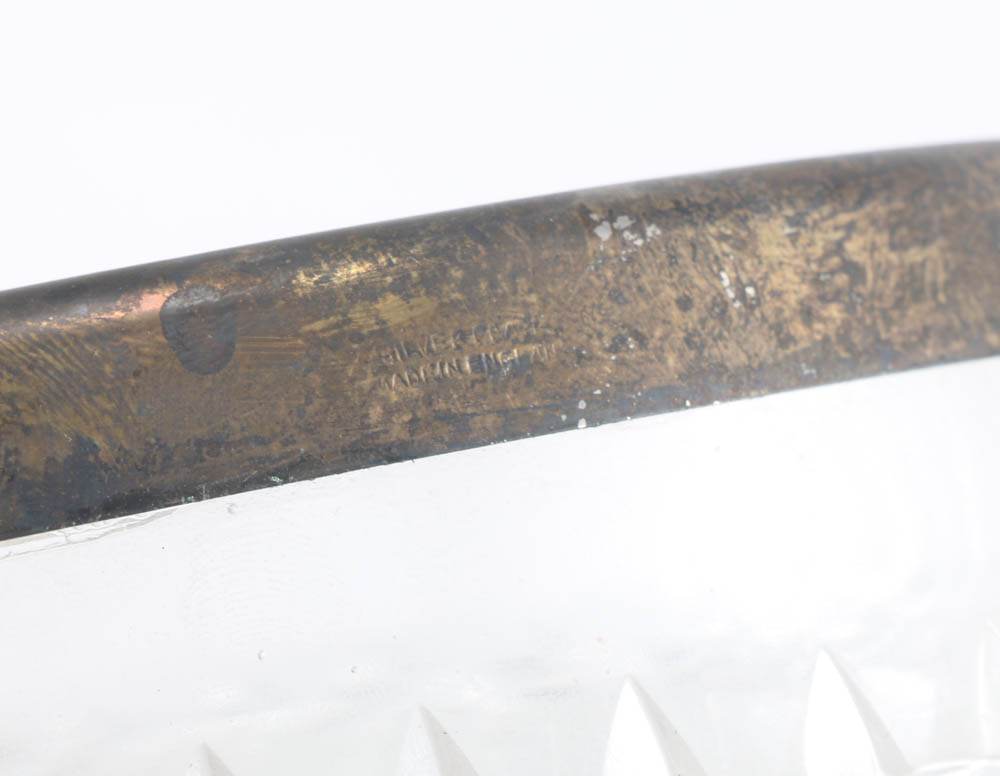 Antique Silver Overlay Glass Decor Collection