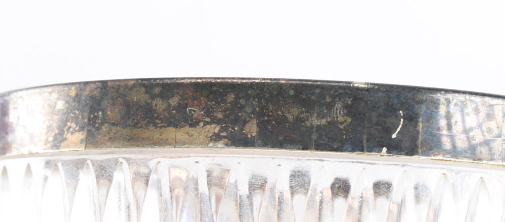 Antique Silver Overlay Glass Decor Collection