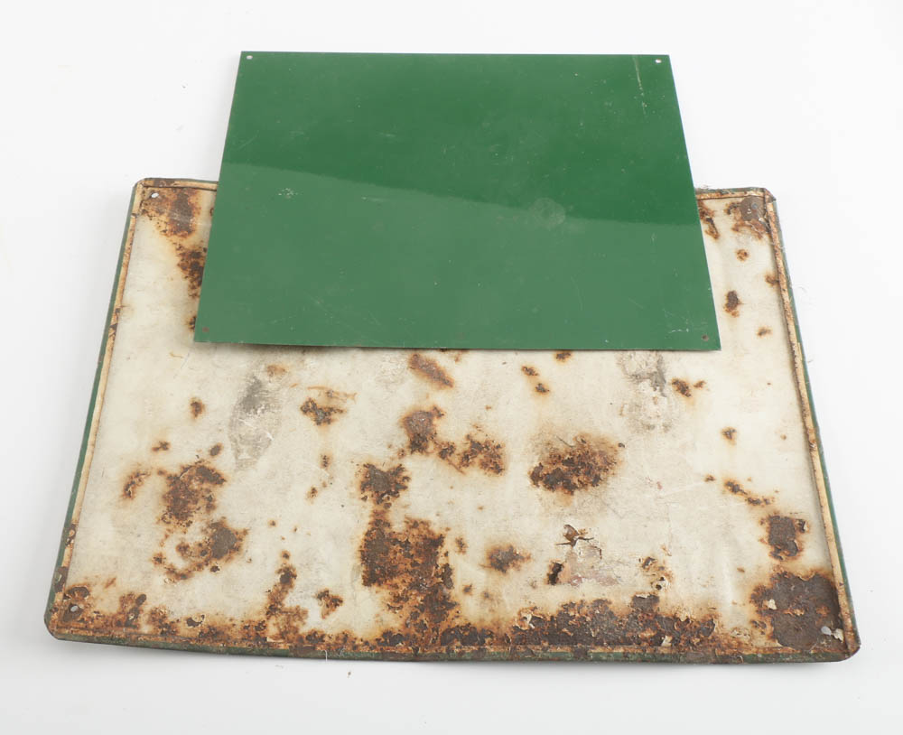 Two Vintage Metal Signs