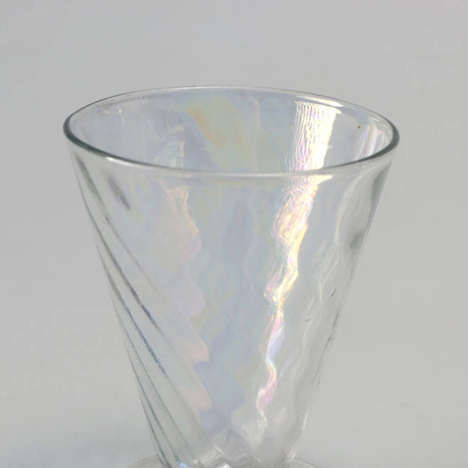 Vintage Iridescent Depression Glass Drinking Glasses