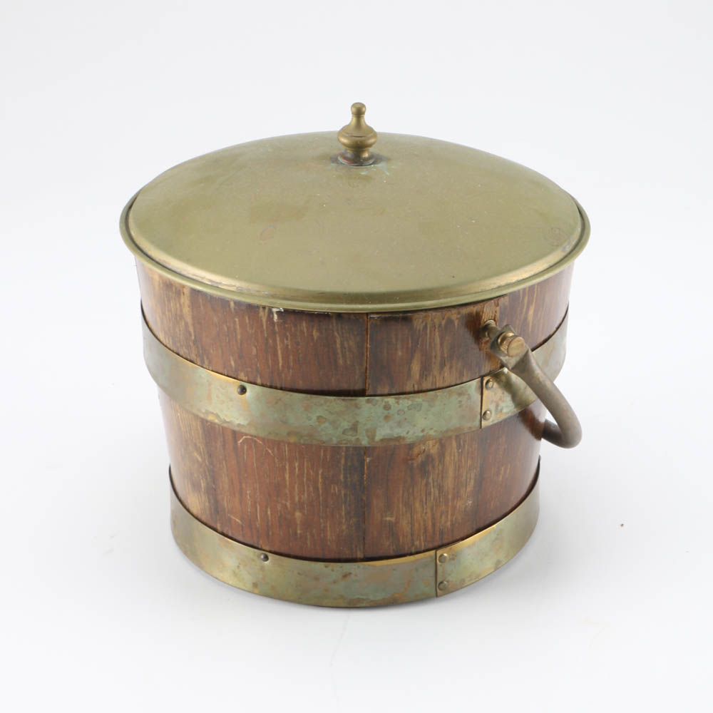 Vintage Spaulding & Frost Wooden Ice Bucket