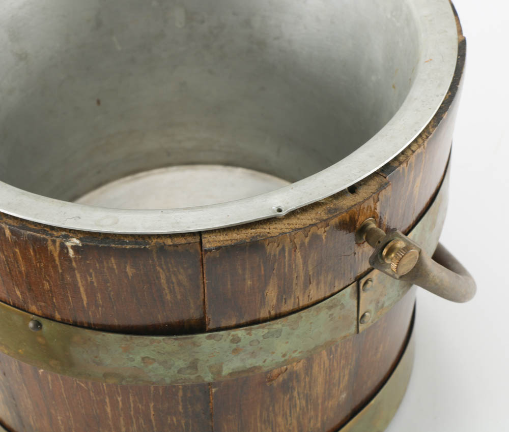Vintage Spaulding & Frost Wooden Ice Bucket