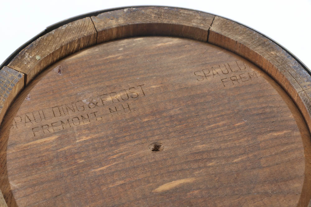 Vintage Spaulding & Frost Wooden Ice Bucket