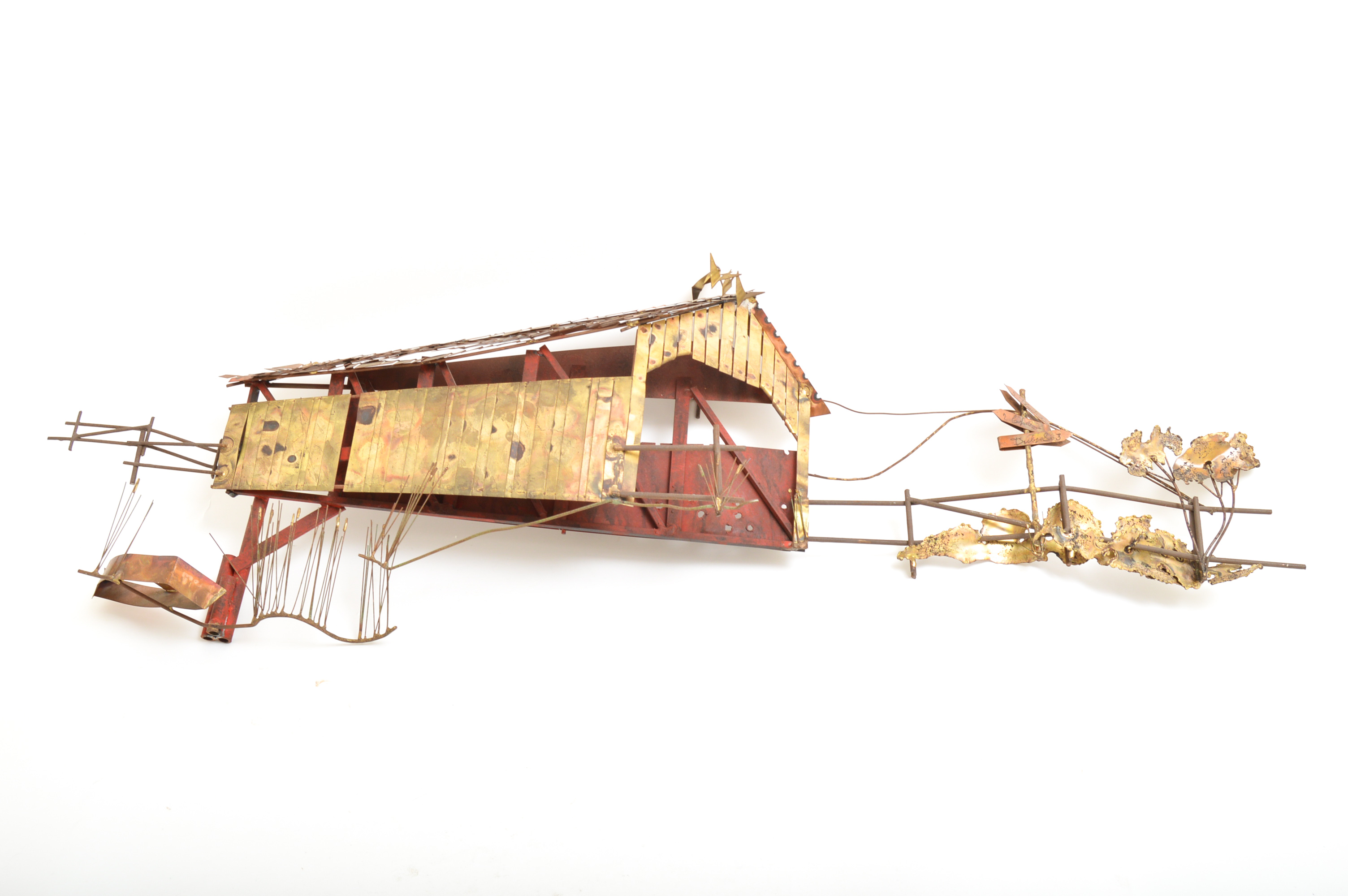 Signed Curtis Jere Metal Wall Sculpture