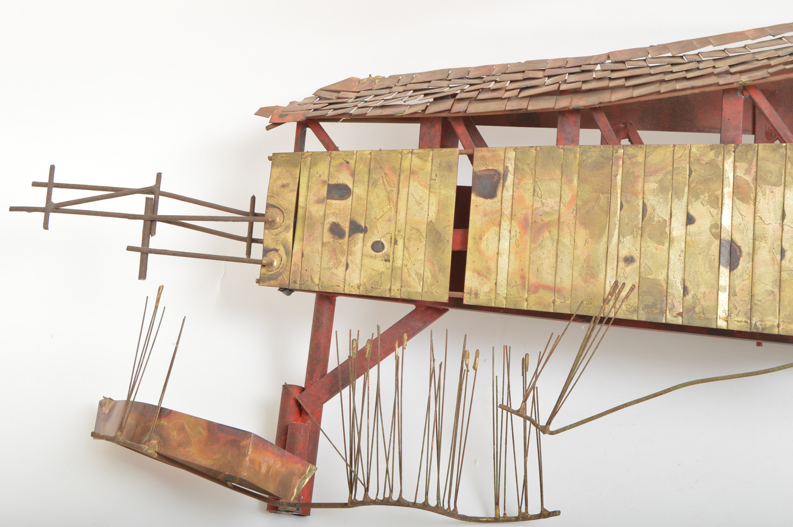 Signed Curtis Jere Metal Wall Sculpture