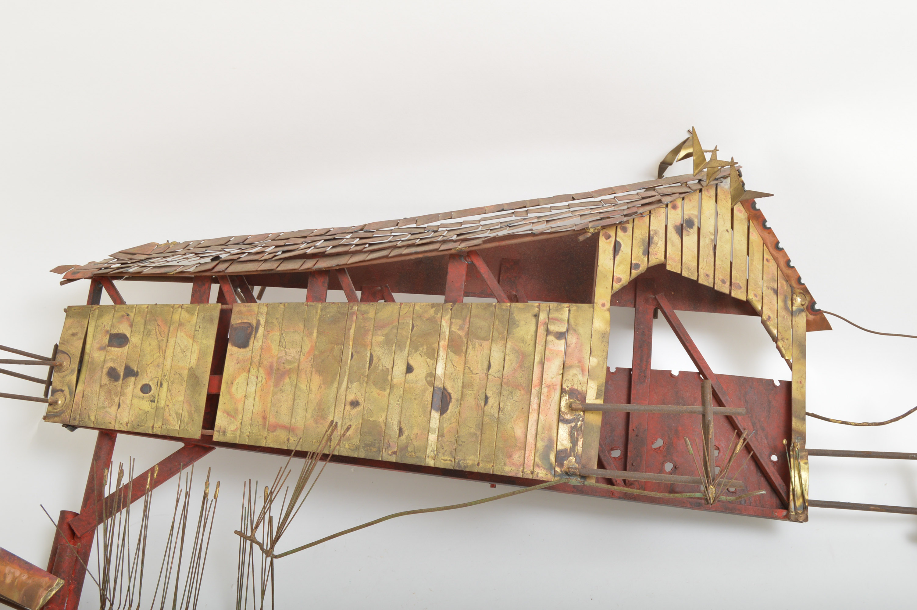 Signed Curtis Jere Metal Wall Sculpture