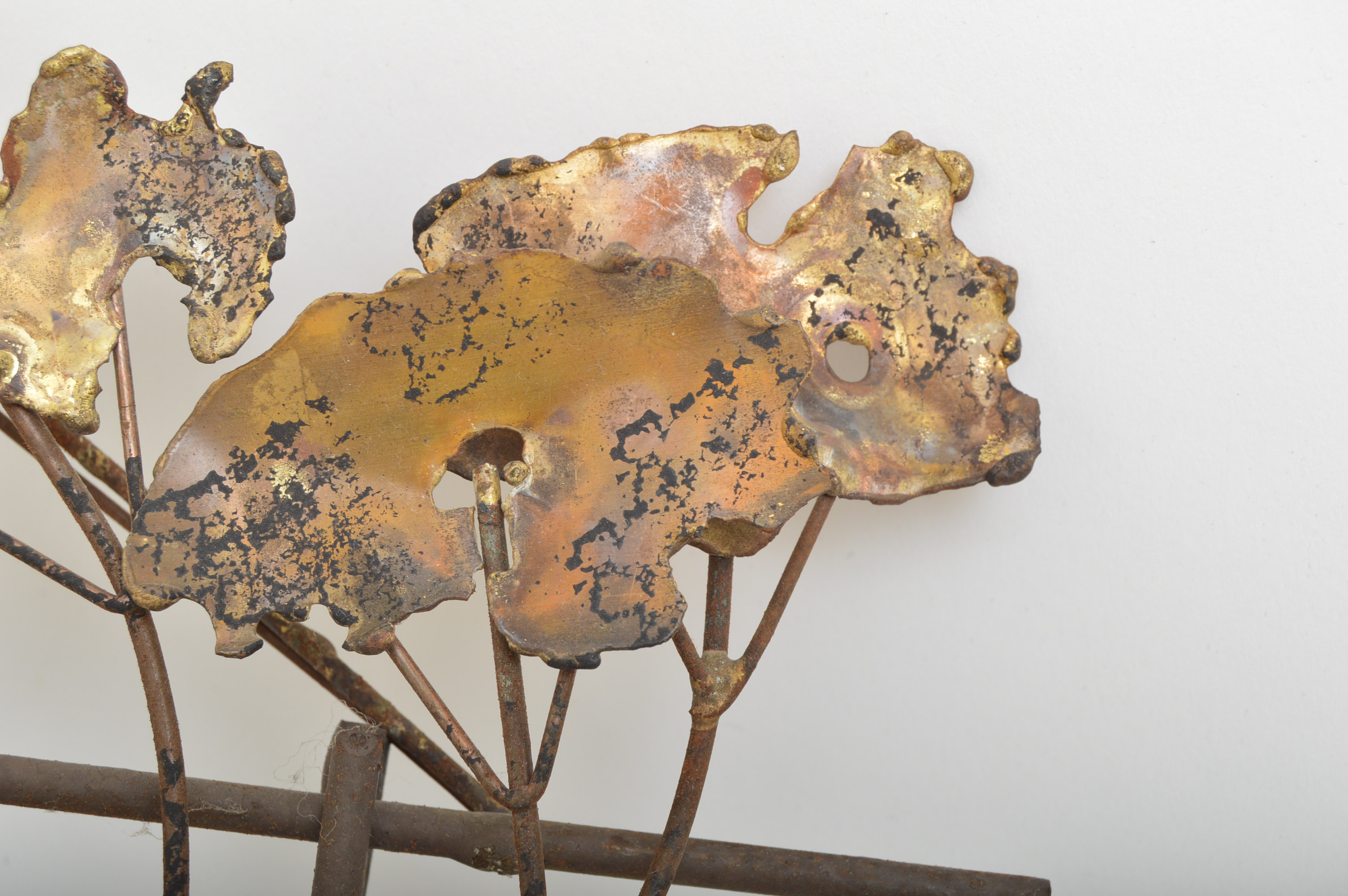 Signed Curtis Jere Metal Wall Sculpture