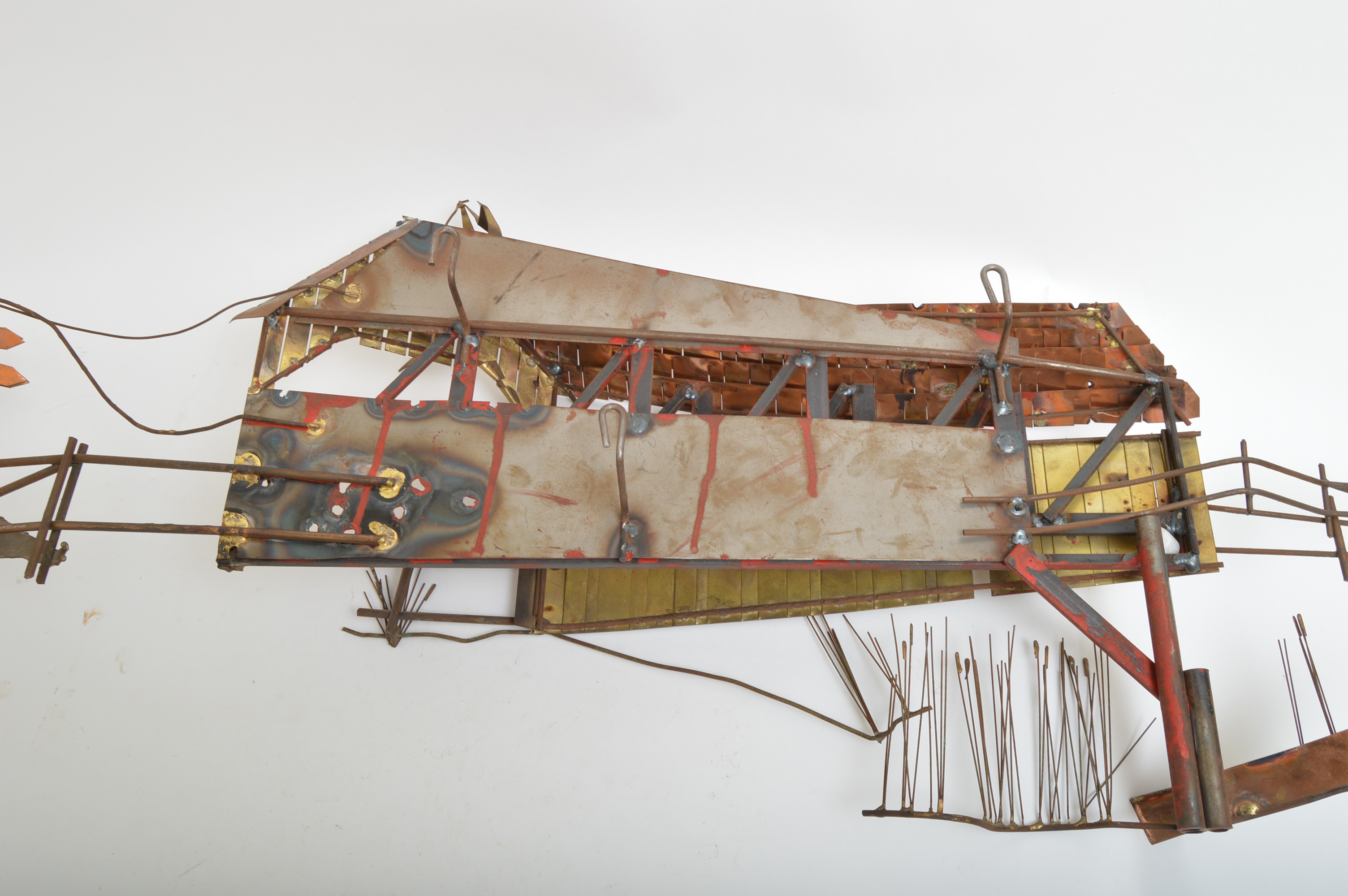 Signed Curtis Jere Metal Wall Sculpture