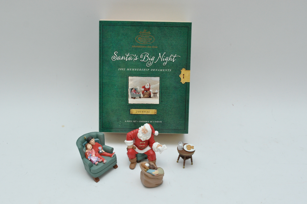 Hallmark 2002 "Santa's Big Night" Membership Ornaments