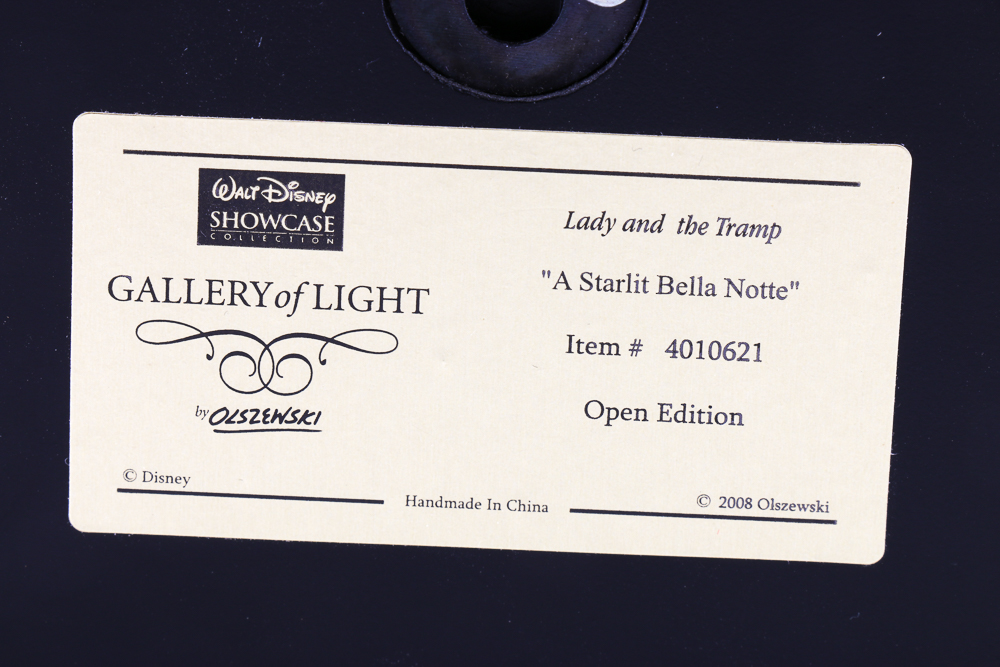 Walt Disney Showcase Collection of "Lady and the Tramp 'A Starlit Bella Notte'" Light Box