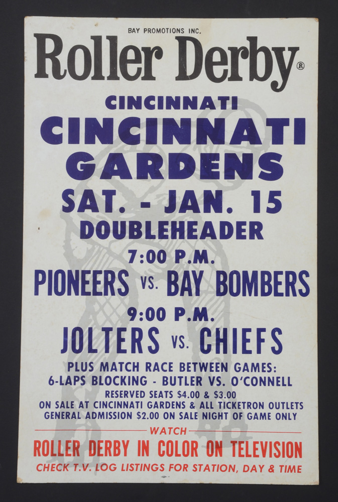 Vintage Roller Derby Doubleheader  Poster From The Gardens