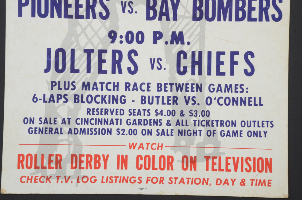Vintage Roller Derby Doubleheader  Poster From The Gardens