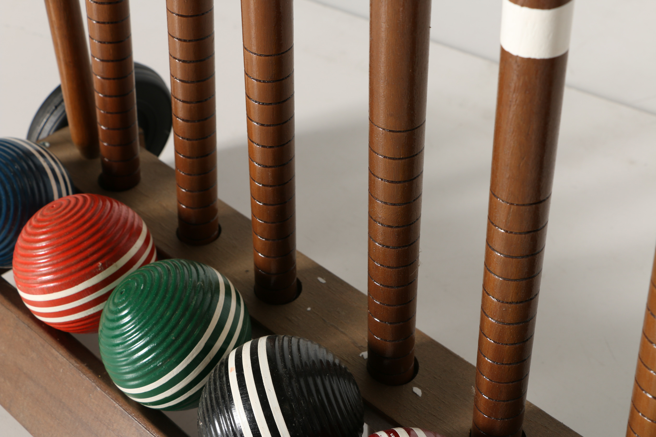 Wooden Croquet Set with Cart