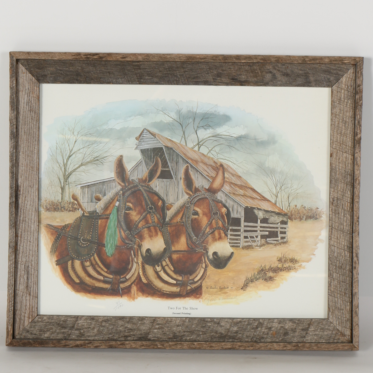 Leslie Vanhook Signed Limited Edition Offset Lithograph "Two For The Show" Second Printing